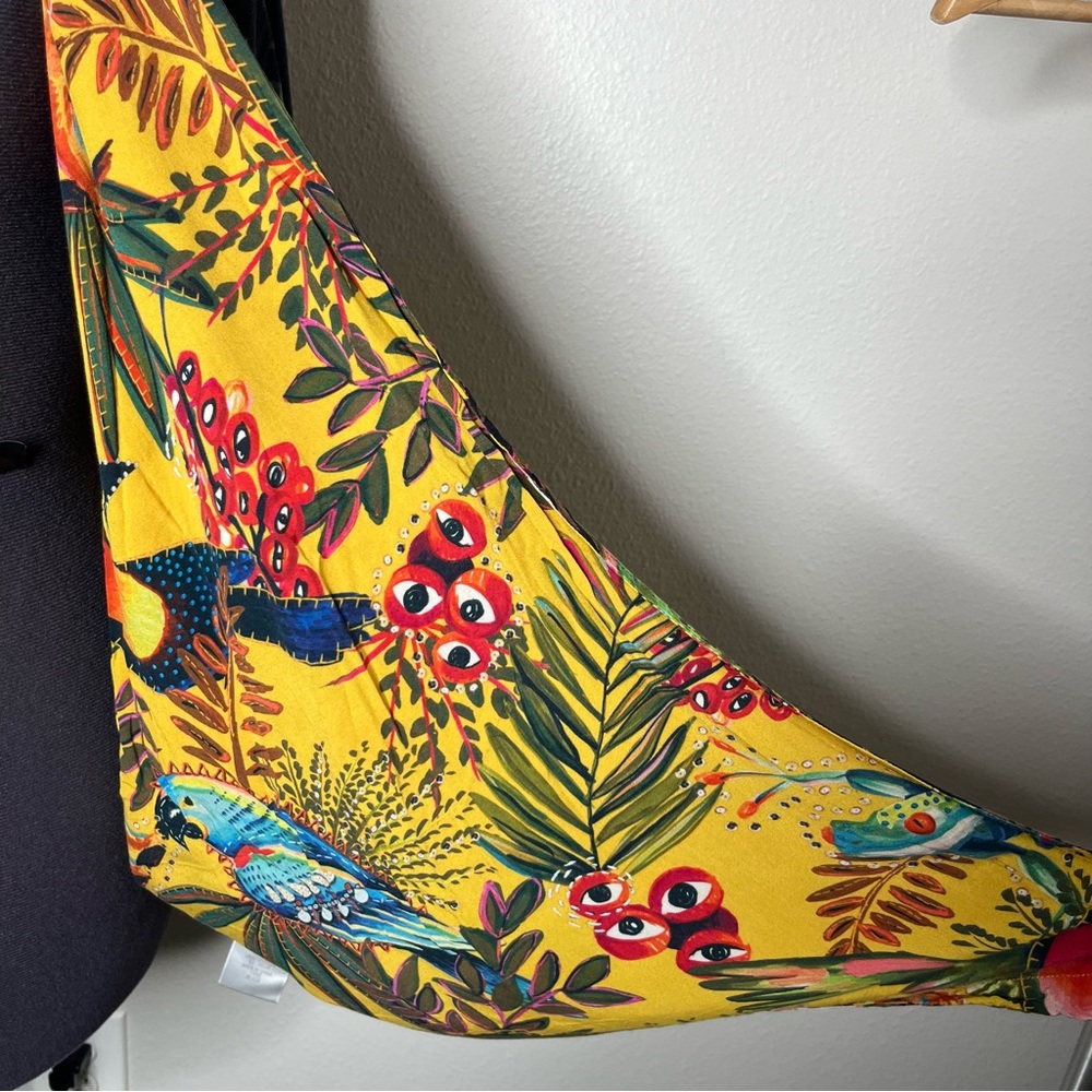 Farm Rio Floral Garden Reversible Open Front Kimono Animal Print Boho Topper - Picture 11 of 16